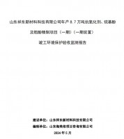 山東祥東新材料科技有限公司年產(chǎn)8.7萬(wàn)噸抗氧化劑、烷基酚及粗酚精制項(xiàng)目(一期)(一期裝置)竣工環(huán)境保護(hù)驗(yàn)收監(jiān)測(cè)報(bào)告